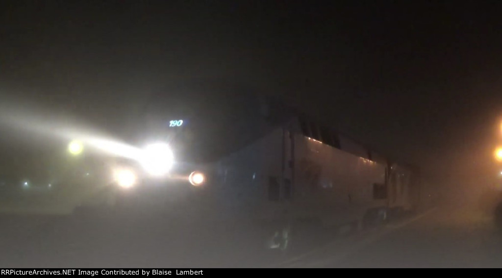 Amtrak 59 in dense fog